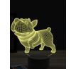 Beling 3D lampa, Happy playing dog, 16 farebná, PS24