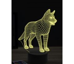 Beling 3D lampa, Husky dog, 16 farebná, PS25