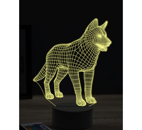 Beling 3D lampa, Husky dog, 16 farebná, PS25
