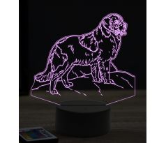 Beling 3D lampa, Newfoundland dog, 16 farebná, PS26