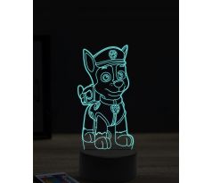 Beling 3D lampa, Paw patrol Chase, 16 farebná, PS27
