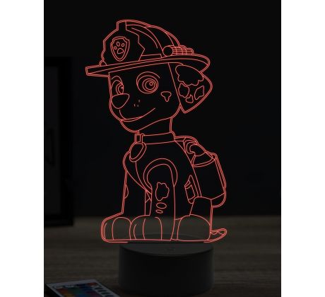Beling 3D lampa, Paw patrol Marshall, 16 farebná, PS29