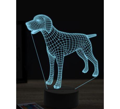 Beling 3D lampa, Pointer dog, 16 farebná, PS31