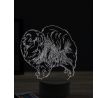 Beling 3D lampa, Pomeranian, 16 farebná, PS32