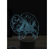 Beling 3D lampa, Pomeranian, 16 farebná, PS32