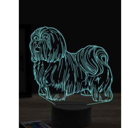 Beling 3D lampa, Shih Tzu, 16 farebná, PS34