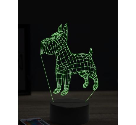 Beling 3D lampa, Shnautser, 16 farebná, PS35