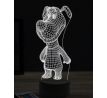 Beling 3D lampa, Standing cartoon dog, 16 farebná, PS38