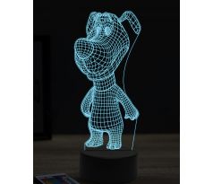 Beling 3D lampa, Standing cartoon dog, 16 farebná, PS38
