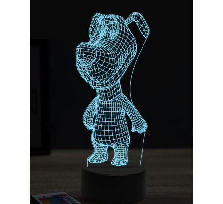 Beling 3D lampa, Standing cartoon dog, 16 farebná, PS38