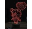 Beling 3D lampa, Toon dog heart baloon, 16 farebná, PS39
