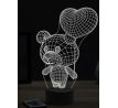 Beling 3D lampa, Toon dog heart baloon, 16 farebná, PS39