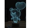Beling 3D lampa, Toon dog heart baloon, 16 farebná, PS39