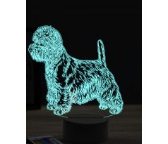 Beling 3D lampa, Westie dog, 16 farebná, PS41