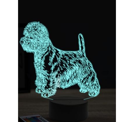 Beling 3D lampa, Westie dog, 16 farebná, PS41