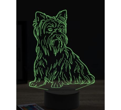 Beeling 3D lampa, Yorkie, 16 farebná, PS42