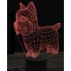 Beeling 3D lampa, Yorkie dog, 16 farebná, PS43