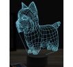 Beeling 3D lampa, Yorkie dog, 16 farebná, PS43