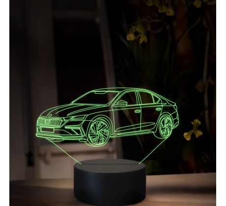 Beling 3D lampa, Škoda Octavia RS, 16 farebná, SA25